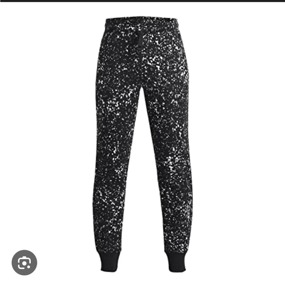 Under Armour Youth XL Rival Fleece Printed Pants Joggers Black